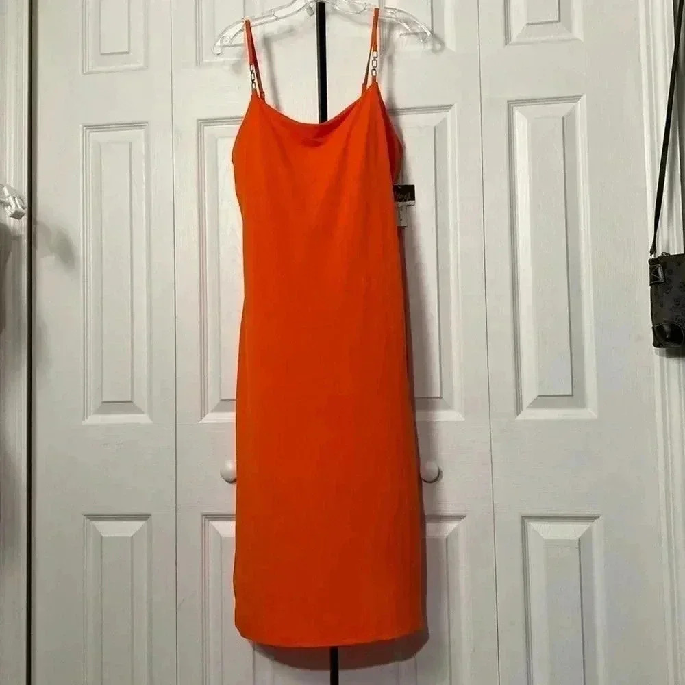 Planet Gold orange slip style dress size XL